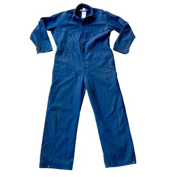 Field N' Forest Blue Mechanic Coveralls Size 46R Jumpsuit - Picture 1 of 8